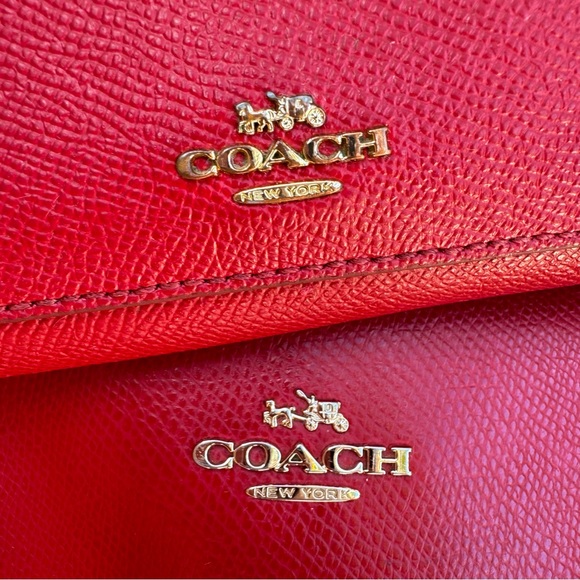 COACH❤️Large Christie Carry-All in Cardinal Red with Wallet & Scarf BUNDLE - Picture 4 of 15